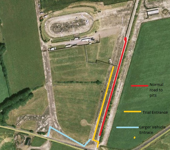 Autospeed pit entrance trial
